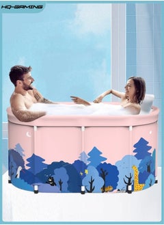 Buy Bathtub Portable Bath Tub Freestanding Bath Soaking SPA Bath Tub Folding Soaking Bathing Tub Separate Family Bathroom SPA Foldable Bathtub with Thicken Layer for Home Hot & Ice Baths 110cm×63cm×52cm in Saudi Arabia