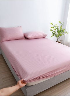 اشتري Variance Size 3 Pieces Set Bedsheet with 2 Pillow Cases, Light Old Rose Color في الامارات