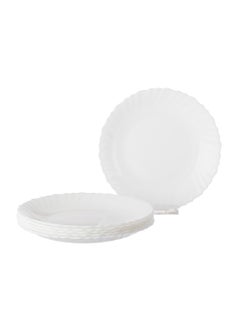 Buy Luminarc Dessert Plate Plain White Size 19 Cm in Saudi Arabia