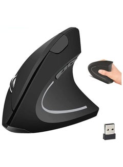 Buy CROIRE ErgoFlow 2.4G Wireless Vertical Mouse Ergonomic Upright Mouse Optical Mouse 3 Adjustable DPI Levels/Plug&Play Black in UAE