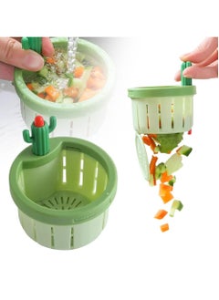 Buy Cactus Kitchen Sink Drain Strainer, Dumping Kitchen Sink Drain Basket Quick Drain Cactus Sink Strainer, Multi-Functional Sink Strainer Basket for Kitchen Home (Green) in Saudi Arabia