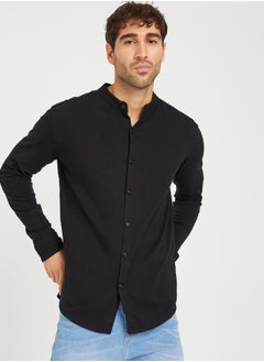 اشتري Solid Collar Knitted Shirt في السعودية