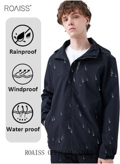 Buy Men's Functional Style Jacket Men Solid Casual Simple Coat Sports Pocket Zipper Baseball Clothes Flying Jacket Men's Hooded Workwear Jacket in Saudi Arabia