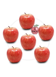 اشتري 6 Pcs Fake Fruit Apples, Artificial Fruits Lifelike Red Apples Fake Fruits for Home House Display Kitchen Decor Wedding Party Photography Decoration في الامارات