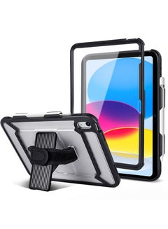 Buy Protective Case Cover For Apple iPad 10 (2022) 10.9-inch Fully Wrapped IPad Case,With Pen Holder,Three Defenses,Can Be Placed And Held By Hand,Black in Saudi Arabia