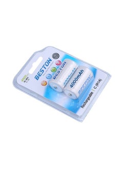 Buy Beston C size 1.2V Rechargeable Battery 4000mAh - Pack of 2 in UAE