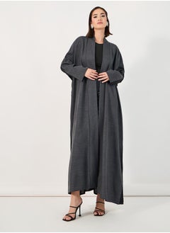 Buy Melange Abaya with Contrast Back Panel in Saudi Arabia