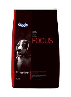 Buy Focus Starter Super Premium Dry Dog Food Multicolour 1.2kg in UAE