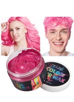 Buy Unisex Hair Color Dye Wax Styling Cream Mud One-time  Natural Temporary Hairstyle Pomade for Party and Cosplay (PINK) in UAE