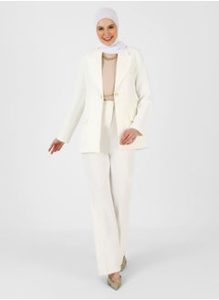 Buy Button Detail Tailored Blazer in UAE