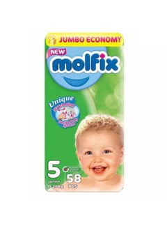 Buy MOLFIX DIAPER JUNIOR 58 pieces  JUMBO ANTB EG in Saudi Arabia