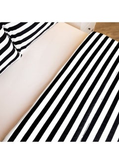 اشتري Malta 3-Pieces Stripe Printed Cotton Twin Duvet Cover Set 150 x 220 cm في الامارات