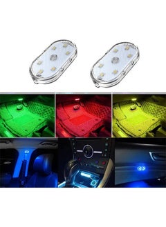 Buy Car Led Interior Lights, 7 Colors Ambient Lighting Car Interior Lights Car Led Lights Interior Wireless Led Lights for Car Interior Car Lights Inside Car USB Rechargeable Interior Lights (2 Pcs) in Saudi Arabia