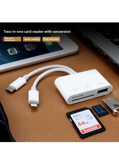 Buy 4-in-1 Type-C OTG Card Reader for Android Huawei Two-wire Apple TC interface [read TF SD USB]] Two-wire Apple TC interface [read TF SD USB]] in Saudi Arabia