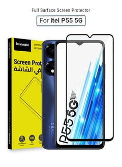 Buy itel P55 5G Screen Protector – Premium Edge to Edge Tempered Glass, High Transparency, Delicate Touch, Anti-Explosion, Smooth Arc Edges, Easy Installation in Saudi Arabia