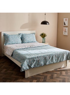 Buy 3-Piece Onyx Queen Printed Cotton Comforter Set 200 x 240cm in UAE