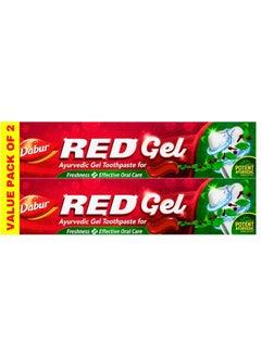 Buy Dabur Red Gel Ayurvedic Toothpaste - (2 x 150g Value Pack) | Enriched with Potent Ayurvedic Ingredients | For Healthy Gums, Strong Teeth & Fresh Breath | Fluoride Free Toothpaste in UAE