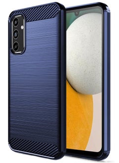 Buy Samsung Galaxy A15 Case with Brushed Carbon Fiber Texture, Fashion Shock-Absorption Anti-Drop Flexible TPU Bumper Soft Rubber Protective Phone Case Cove for Samsung Galaxy A15 2024, Blue in Saudi Arabia