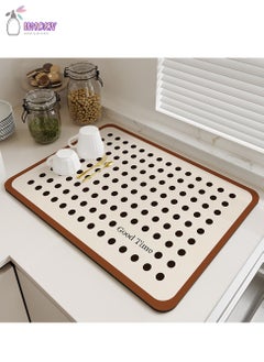 Buy Coffee Machine Absorbent Mat, Kitchen Bowl Bar Drain Mat, Cup Drying Mat, Table Top Leave-In Insulation Mat in Saudi Arabia