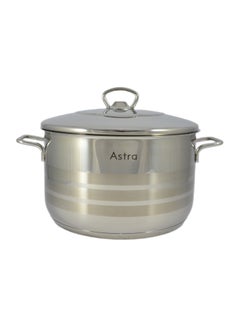 Buy Astra Casserole - 8 Liter Capacity -18/10 Cr-Ni Stainless Steel 26X15Cm - Silver in UAE