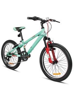 اشتري Spartan 20" Cypher MTB Bike | Mountain Bicycle with Shimano Shifter and Gear | Alloy Brakes & rims | Front Suspension - Mint Green في الامارات