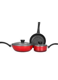 Buy 5-Piece Non-Stick Pan Set, Wok, Frying Pan, Milk Pan 18/24/30CM in Saudi Arabia