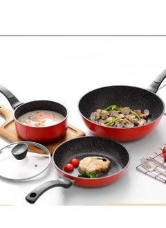 Buy 5-Piece Cookware Set, Aluminum Pots And Pans Sets 18/24/30cm in Saudi Arabia