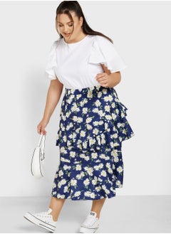 Buy Frill Layer Detail Skirt in UAE