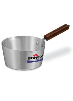 Buy Sonex Classic Milk Pan No.9 – 22 cm Diameter, 3.5 Liter Capacity, Aluminum Construction, Wooden Handle, Spout Design in UAE