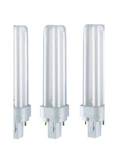 Buy 3-Piece Dulux D Home Decorative High Quality and Durable 26 W 2 Pin Day Light CFL Bulb in UAE