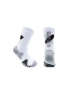 اشتري M MIAOYAN high-tube professional men's and women's actual combat basketball socks towel bottom thickened shock-absorbing high-top tide socks sports elite socks في السعودية