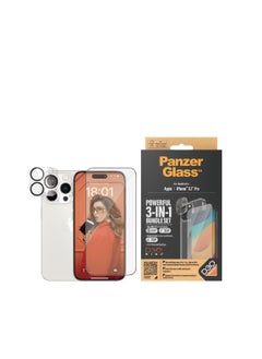 Buy 3 in 1 package for iPhone 15 Pro Clear in Saudi Arabia