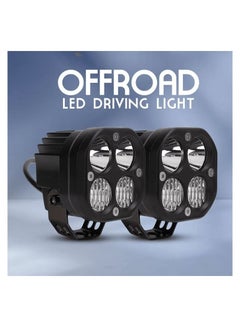 Buy Off-Road LED Light Cubes 2 Pcs, Car LED Driving Spot Beam LED Light For Camping 80W 8000LM 6500K  12-36V, TAWA S40W-3D-W Y in Saudi Arabia