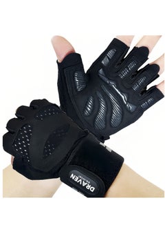 Buy DRAVEN-GG Gym Gloves Men - Silicone Non-slip Palm Pad,enhanced Grip,high Performance, Breathable, Durable Workout Gloves - Wrist Support Fitness Gloves For Sport, Exercise, Weightlifting And Training in UAE