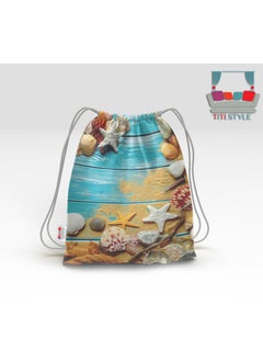 Buy beach drawstring bag multicolor waterproof in Egypt