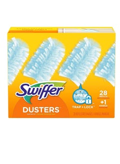 Buy 28-Piece Duster Refill With 1 Handle White Cleaning System in UAE