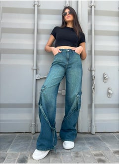 Buy Vintage Blue Green Cargo Jeans. in Egypt