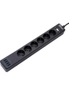 Buy 10Amp 6 Outlet Smart Power Strip Power Bank Smart Charging Station 4 Outlet USP in Egypt