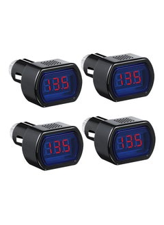 Buy Car Voltmeter DC 12V 24V with LED Digital Display Panel, Mini Vehicle Voltage Gauge Monitor for Auto Car Motorcycle Truck, 4 Pcs in UAE