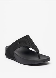 Buy Women Textured Slip-On Thong Sandals in Saudi Arabia