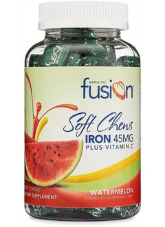 اشتري Iron Soft Chew with Vitamin C | Watermelon Flavored | Iron Supplement Chewy Vitamin for Bariatric Patients Including Gastric Bypass and Sleeve Gastrectomy | 60 Count | 2 Month Supply في الامارات