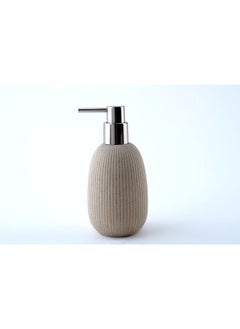 اشتري Natura Soap Dispenser 8.1x8.1x17cm-sand Beige في الامارات