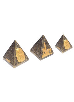 اشتري immatgar pharaonic pyramids Statue ancient Egyptian souvenirs gifts for women and men Home Décor Sculpture Pharaohs art (shape 4 - Golden2 - 8 CM Height) في مصر