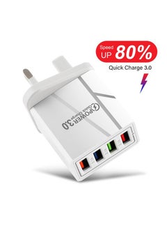 Buy M MIAOYAN mobile phone charger color 4USB socket 3.1A travel charging head gray in Saudi Arabia