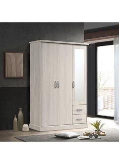 Buy Blair 3-Door Wardrobe with Mirror and 2 Drawers 52.2 x 200 x 118 cm in Saudi Arabia