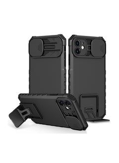 Buy Push Pull Camera Protection Live Stand Phone Case Cover for iPhone 11 Black in Saudi Arabia
