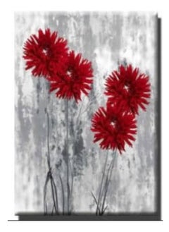 Buy Wall Art Picture Frame for Living Room Decor Colorful Paintings Wall Decor (Self Adhesive) 60 x 40 Inches (Red flower) in Egypt