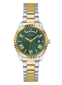 اشتري Womens Luna Two Tone Green Dial Stainless Steel Bracelet Watch- GW0308L5 في الامارات