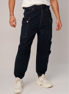 Buy Men’s Spring Cargo Jeans – Dark Denim Blue in UAE