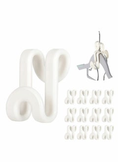 اشتري Clothes Hanger Connector Hooks, 60 PCS Outfit Hangers, Hanger Extender Clips, Cascading Hanger Hooks, Velvet Huggable Hangers Accessory, Heavy Duty Space Saving for Closet في الامارات